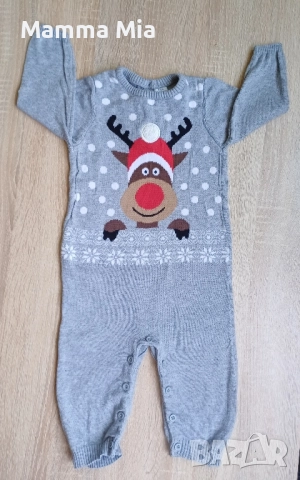 Лот гащеризони 68-74 , Н&М, с вълна, коледен, снимка 7 - Бебешки гащеризони - 52394877