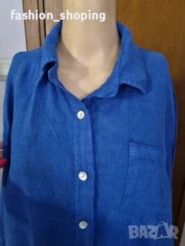 Ленена туника/ рокля тип риза, снимка 2 - Туники - 51878373