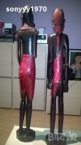 африканско семеиство-92см-10кг-дървени фигури-внос швеицария, снимка 17 - Колекции - 26365357