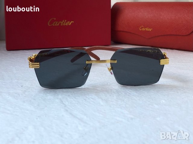 Cartier висок клас слънчеви очила Мъжки Дамски слънчеви с дървени дръжки, снимка 8 - Слънчеви и диоптрични очила - 40531947