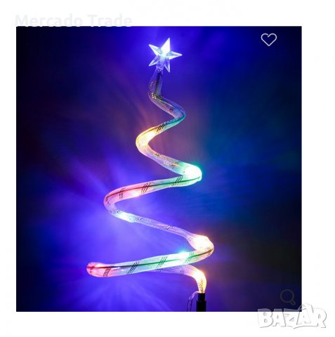 Светеща декорация Mercado trade, Елхи, 4бр, LED светлина, Многоцветна, снимка 2 - Декорация за дома - 38351062