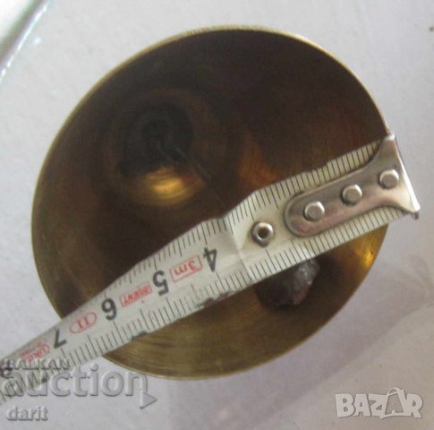 Настолна камбана - звънец месинг бронз метал, снимка 3 - Антикварни и старинни предмети - 28884615