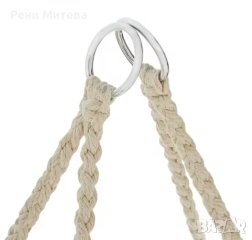 Двойна бежова градинска люлка за двама с възглавници, снимка 5 - Други стоки за дома - 49277217