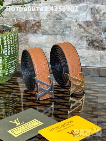 LOUIS VUITTON естествена кожа колан, снимка 11 - Колани - 50973903