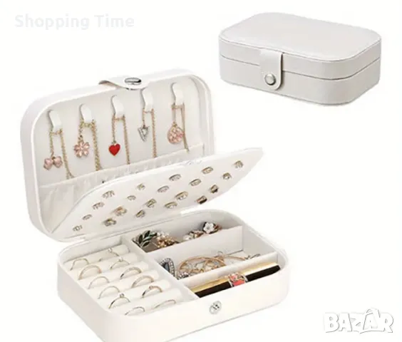 НОВ комплект от 2 кутии за бижута в бяло, Спиди/лично предаване