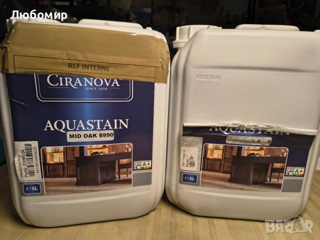 Ciranava воден байц за всички видове дървесина, водоустойчив 10 литра.Среден дъб, снимка 4 - Други - 52638364