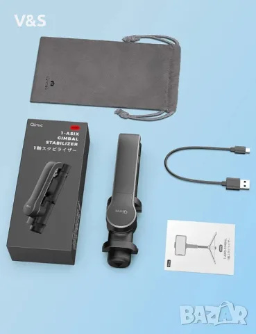Стабилизато за смартфони Qimic Gimbal Селфи стик Триножник за телефон с безжично дистанционно 920 m, снимка 9 - Селфи стикове, аксесоари - 47863086