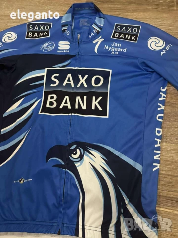 Мъжко Вело MTB джърси Sportful Specialized Saxo Bank цял цип , L размер , снимка 5 - Спортни дрехи, екипи - 50850480