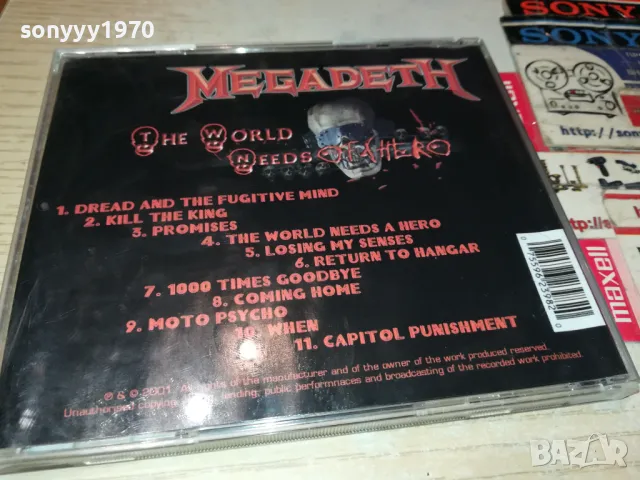 MEGADETH 2001 ORIGINAL CD 1804252028, снимка 7 - CD дискове - 49944880