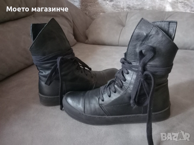 Дамски високи кецове Navvi от естествена кожа – №39, снимка 2 - Дамски боти - 52089151