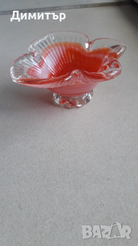 бонбониера цветно стъкло, снимка 2 - Антикварни и старинни предмети - 36464136