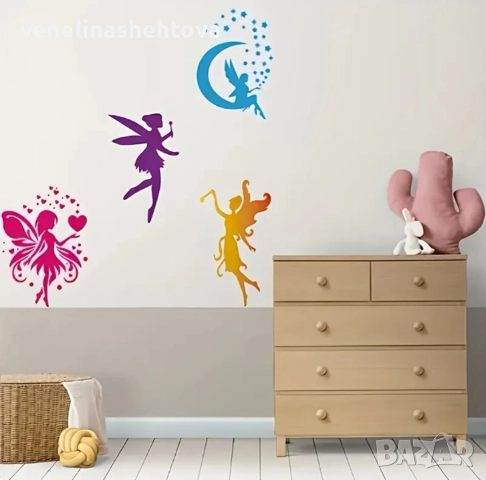 Фея феи звезди луна шаблон стенсил за декорация на торта скрапбукинг текстил дърво , снимка 2 - Други - 52599826