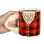 1319 Голяма керамична чаша Channel the Flannel подарък за фитнес фен 700ml, снимка 2