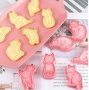 6 бр Коте Котка Котки  резец форма пластмасови разглобяеми резци форми фондан тесто бисквитки резец