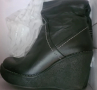 Дамски ботуши на платформа естествена кожа, снимка 1