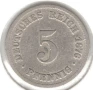 Germany-5 Pfennig-1876 C-KM# 3-Wilhelm I-type 1-large shield, снимка 1
