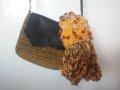 Дизайнерски чанта / шал ръчна изработка на Баба Мравка, подарък за жена, снимка 1 - Чанти - 43477025