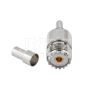 Конектор SO239 UHF Female за кримпване с кабел RG58, снимка 3