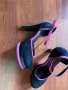 Дамски обувки черни с ток и лека платформа, снимка 4
