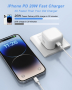 2 броя USB C щепсел за бързо зареждане 20W сгъваем адаптерза iPhone 14/13/12/11/X,iPad, AirPods Pro, снимка 7
