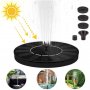 2877 Соларен фонтан за басейн, градина, шадраван, кръгъл, черен, с диаметър 16 см., снимка 5