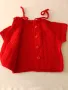 Червена Ръчно плетена  Детска, бебешка жилетка  ,изплетено на качествена прежда , снимка 5