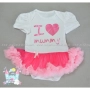 Комплект "I love mummy" - боди рокличка, пантофки и лента за коса, снимка 2
