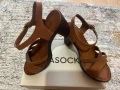 Дамски сандали на ток естествена кожа, снимка 5