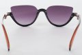 Дамски слънчеви очила в черно, кафяво и лилаво марка Malaspina  , снимка 4