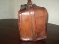 Стара лекарска чанта от естествена кафява кожа, снимка 3