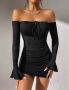Къса черна рокля, снимка 1 - Рокли - 44930698