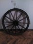 Колела от голяма каруца, стара дървена коларска изработка., снимка 6