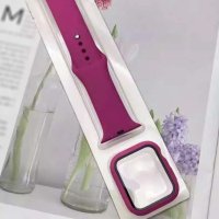 Розова каишка Apple Watch 44мм подарък Кейс , снимка 1 - Каишки за часовници - 43349385