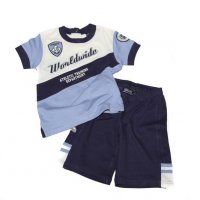 Бебешки спортен екип GEOX, син, 100% памук, снимка 1 - Комплекти за бебе - 28605395
