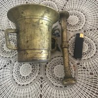 Хаван от масивен бронз, снимка 1 - Антикварни и старинни предмети - 26357931