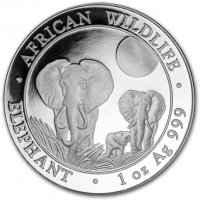 Сребро 1 oz Сомалийски Слон 2014