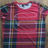 g-star royal tartan print straight rt wmn - страхотна дамска тениска, снимка 5 - Тениски - 32750839