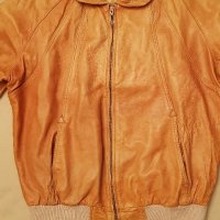 Classic Vintage Genuine Leather Bomber Jacket, снимка 1 - Якета - 35152868