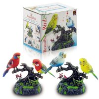 Пластмасова играчка, Музикални папагали кацнали на дръвче, снимка 3 - Други - 43765116