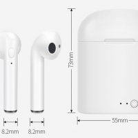 Безжични Блутут слушалки i7s TWS с кутия за зареждане и пренасяне, снимка 4 - Слушалки, hands-free - 26599485