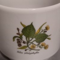 Чаша за чай с капак и цедка от баварски порцелан , снимка 5 - Чаши - 43828433