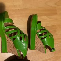 Дамски обувки номер 36 - зелени, снимка 1 - Сандали - 34644647
