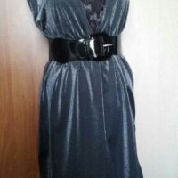 Чисто нова рокля в черно и сребристо ПРОМОЦИЯ 🍀👗S,M,L🍀👗 арт.376, снимка 2 - Рокли - 28075649