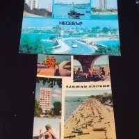 Две стари картички от Българското черноморие ЗЛАТНИ ПЯСЪЦИ, НЕСЕБЪР 41645, снимка 1 - Колекции - 43098831