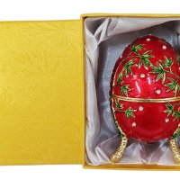 Фаберже стил, кутийки-яйца за бижута в луксозна подаръчна кутия., снимка 4 - Декорация за дома - 44104843