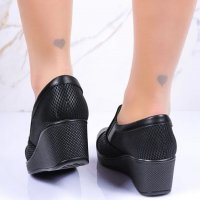 Дамски  обувки на платформа без връзки в черен цвят модел: 6063-1 black , снимка 3 - Дамски ежедневни обувки - 39937970
