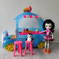 Комплект камион за сладолед и кукла пингвин и любимец. Енчантималс Enchantimals  35лв., снимка 11 - Кукли - 37446504