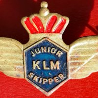 значка на младши пилот-капитан на компания KLM. Холандия, снимка 1 - Други ценни предмети - 43492677