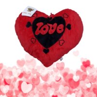 Подаръчна плюшена музикална възглавничка Сърце LOVE с мелодия 33см, снимка 3 - Романтични подаръци - 44019882