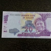 Банкнота - Малави - 20 квача UNC | 2012г., снимка 2 - Нумизматика и бонистика - 26243613
